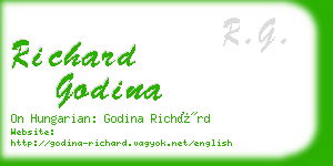 richard godina business card